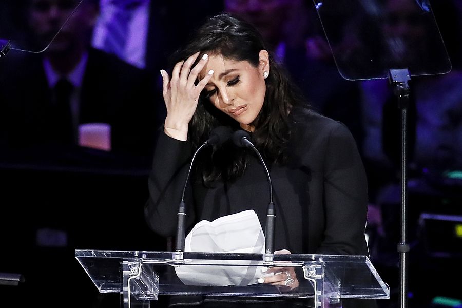 Vanessa Bryant en el funeral de su esposo e hija Kobe and Gianna