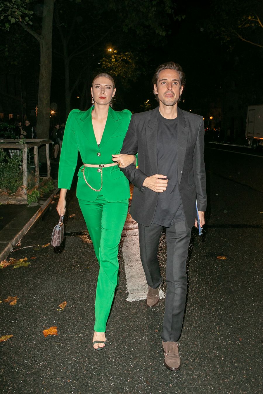 Maria Sharapova y Alexander Gilkes en la semana de la moda de París