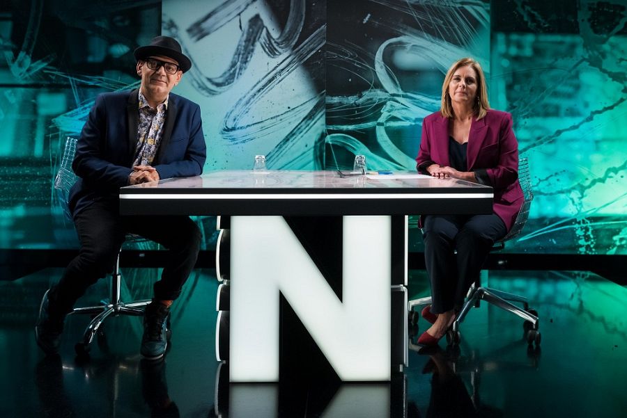 José Corbacho i Anna Cler al plató de 'Noms Propis'