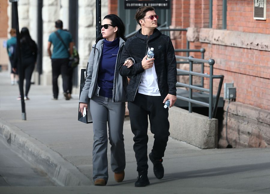 Katy Perry y Orlando Bloom en Aspen, Colorado, en 2016.