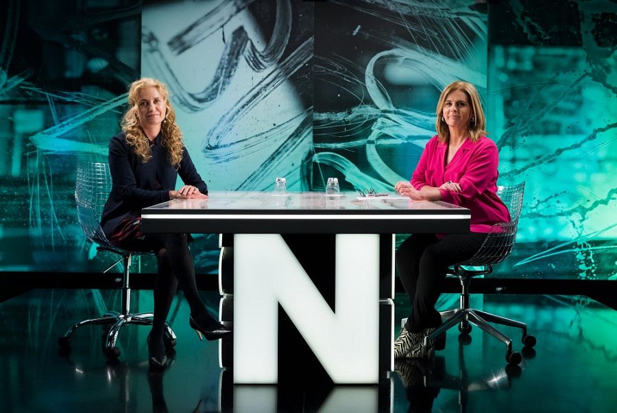 Estrella Montolío i Anna Cler al plató de 'Noms propis'