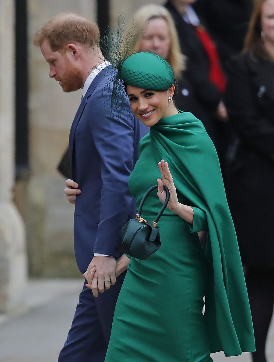 Meghan Markle con vestido de Emilia Wickstead en el Commonwealth Day, londres, 9 de marzo de 2020