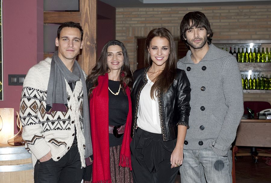 Ricard Sales, Ángela Molina, Paula Echevarría y Aitor Luna en la presentación de la segunda temporada de Gran Reserva