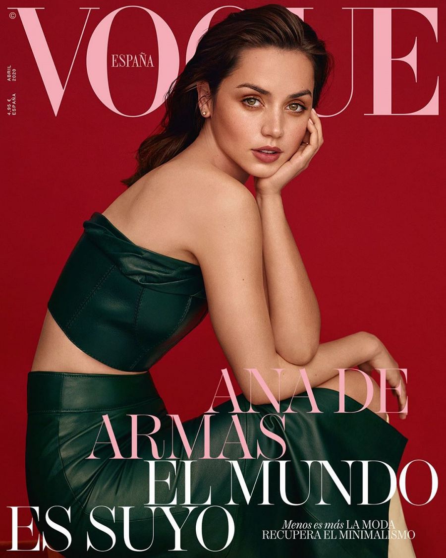 Ana de Armas en la portada de Vogue, número de abril 2020