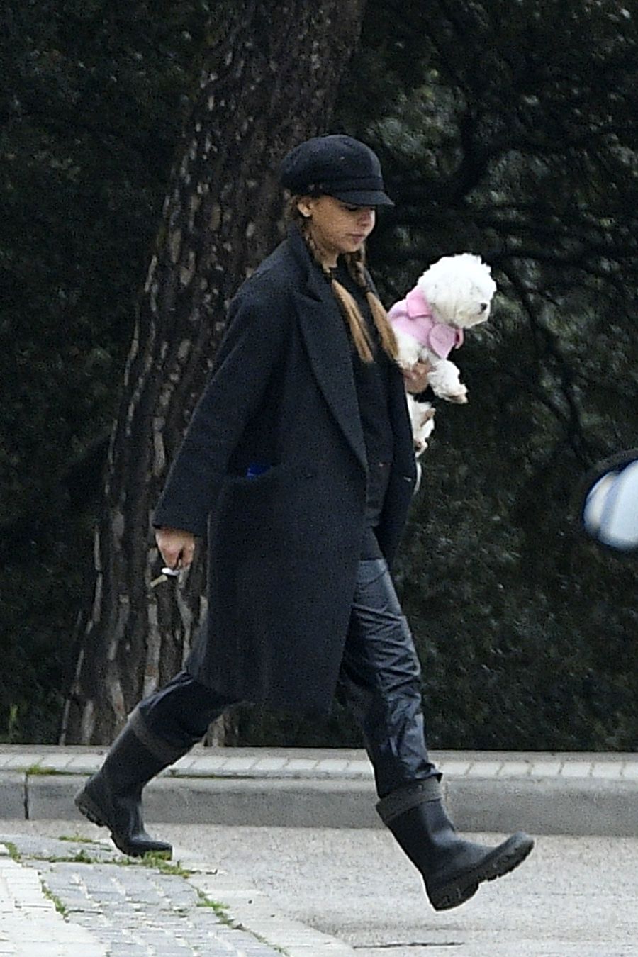 Chenoa cumple con el confinamiento y sale únicamente de casa para pasear a su perro