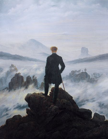 'El caminante sobre el mar de nubes' de Caspar David Friedrich