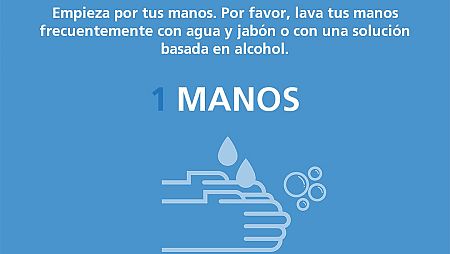 La OMS recomienda lavarse las manos con agua y jabón