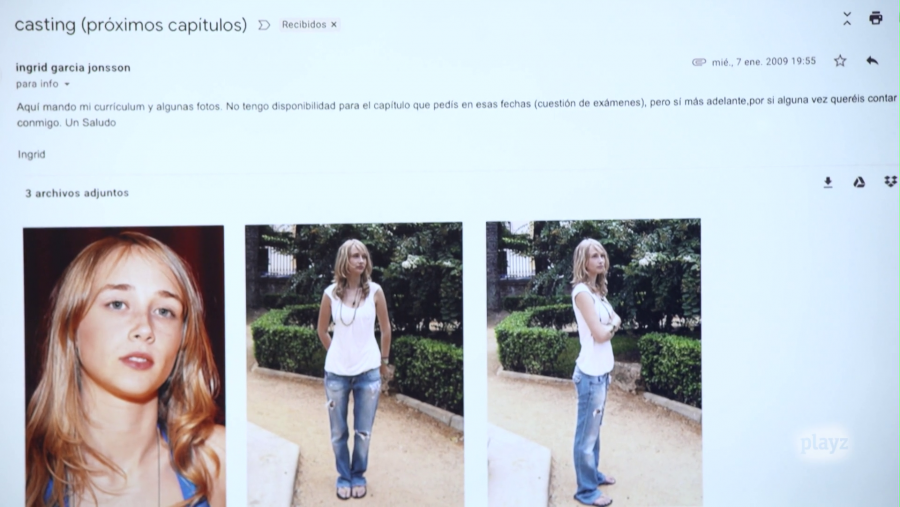 Captura del correo que le envió Ingrid García-Jonsson a la productora de David Sainz para participar en 'Malviviendo'