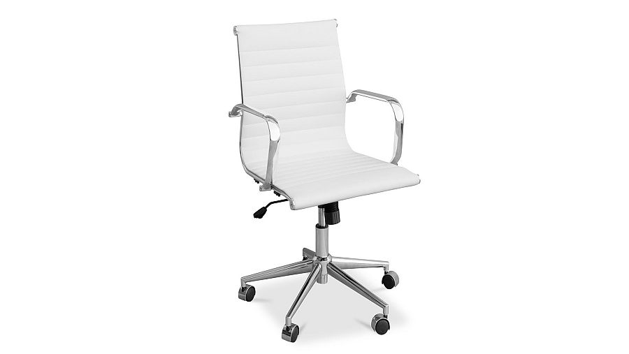 Silla de oficina acolchada de polipiel