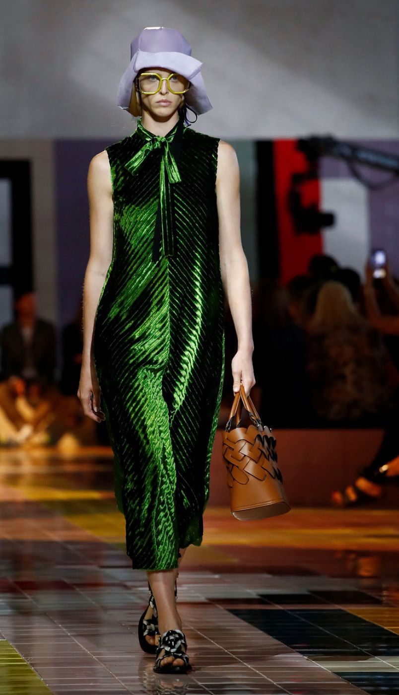 Vestido verde de Prada
