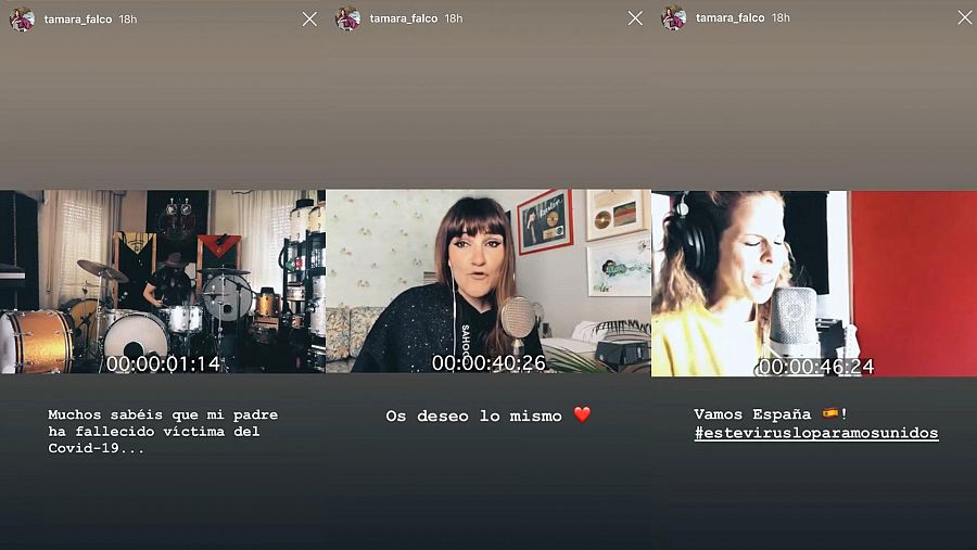 Tamara Falcó da las gracias en sus stories de IG a los artistas que han versionado el tema 