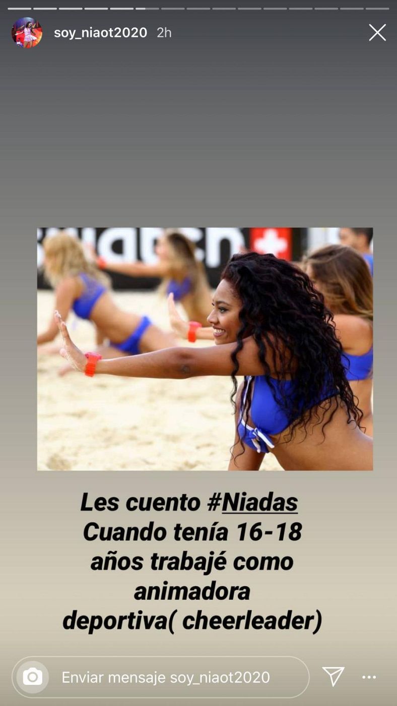 Nia cuenta en Instagram que fue animadora deportiva