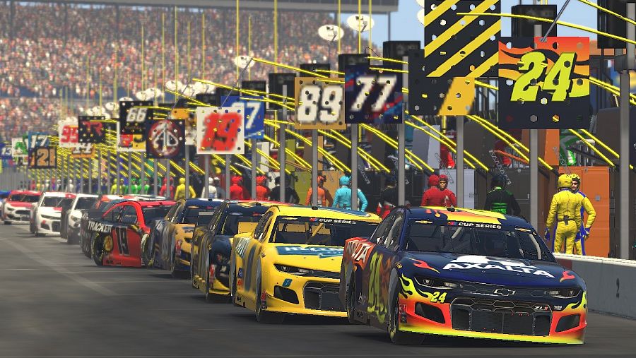 Imagen: Competición de NASCAR virtual