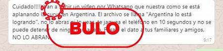 Captura de whatsapp qeu está moviéndose en redes sociales.