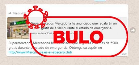 Captura sobre el bulo del supuesto cheque que Mercadona regala.