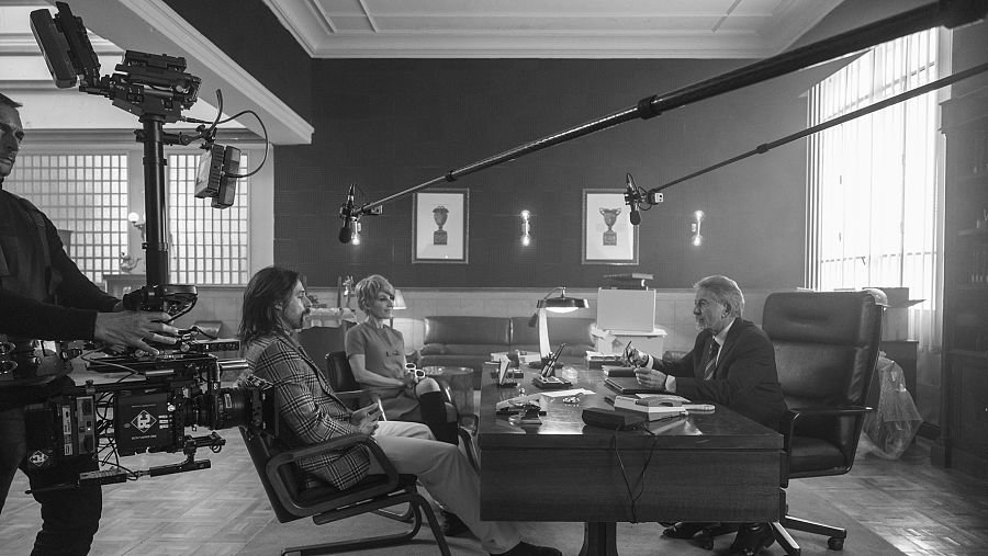 El equipo, en otro momento del rodaje de la precuela