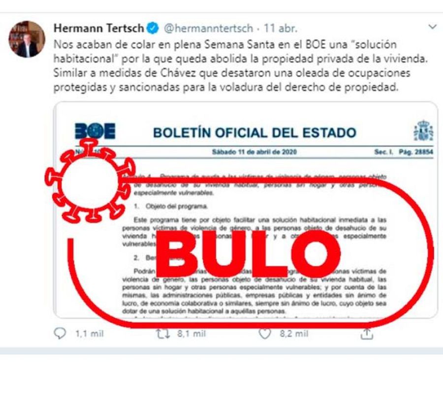 No es cierto que el BOE permita 'okupaciones'