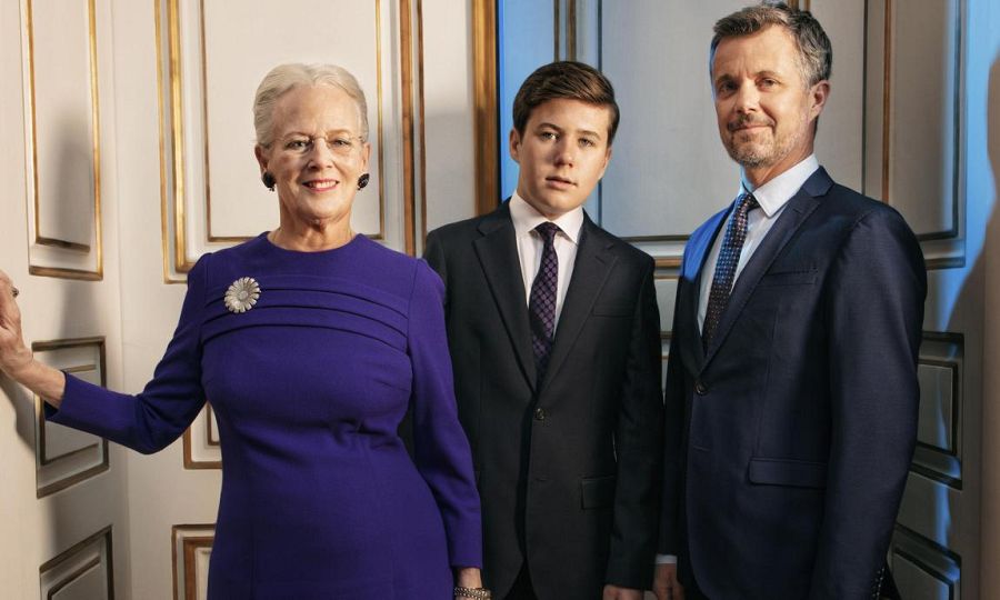 Margarita II con su hijo Federico y su nieto Christian.