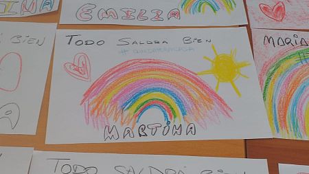 Uno de los dibujos de los residentes en Ariñez