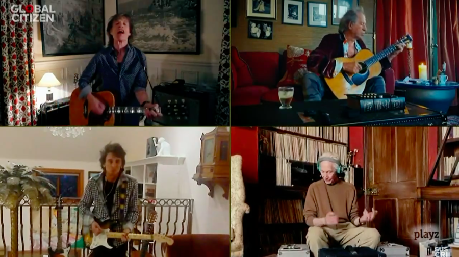The Rolling Stones, la mítica banda británica reunida contra el coronavirus