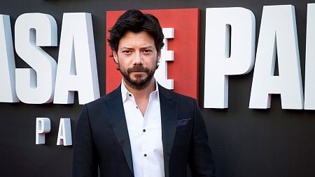 Álvaro Morte, en la presentación de la tercera temporada de 'La casa de papel'.