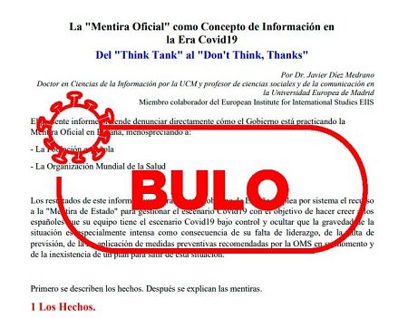 Se trata de la opinión personal de un profesor que estos días no ha aclarado su autoría independiente en redes, donde tiene cuentas pero está inactivo.