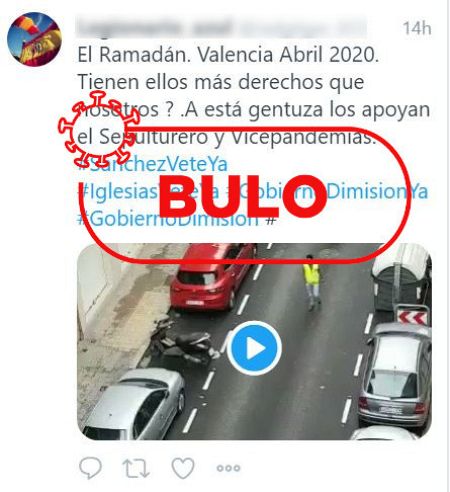 La imagen de una procesión de musulmanes en Valencia es de 2018