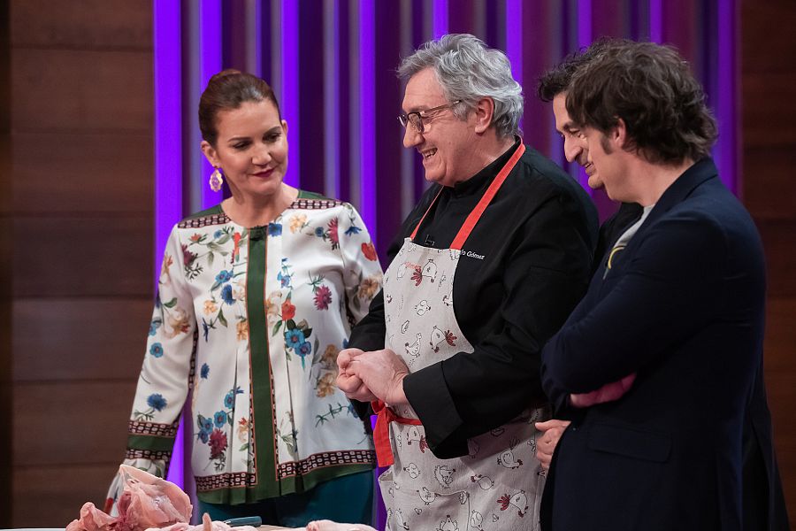 Higinio Gómez y jueces Masterchef