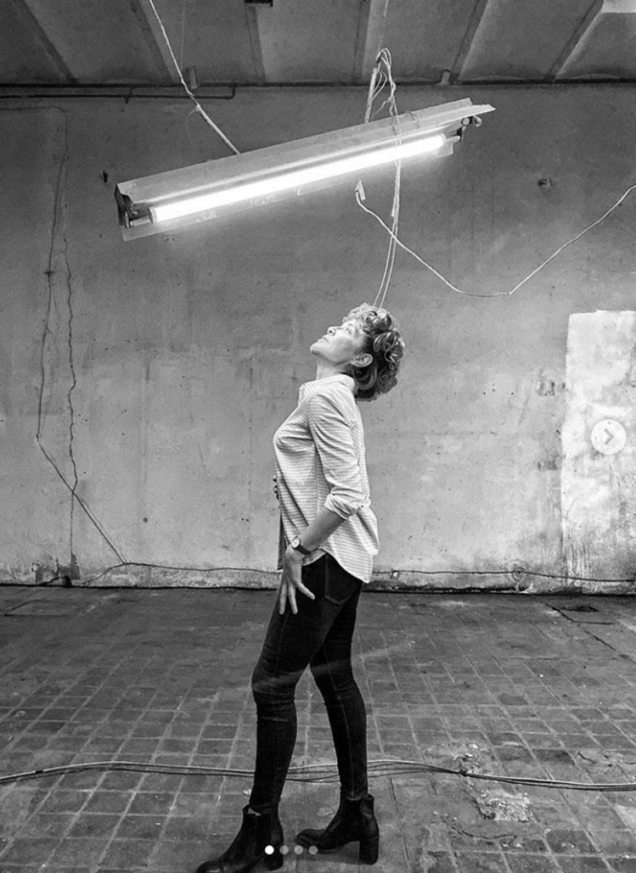 María Pujalte en el set de 'Vamos Juan'