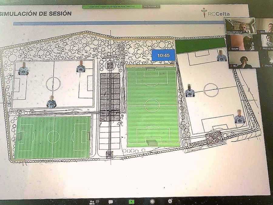 Imagen del plan de entrenamiento que prepara el Celta publicado por su técnico, Óscar García