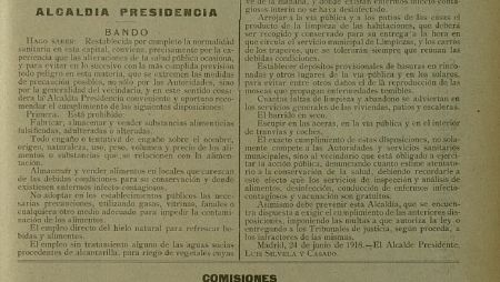 Medidas para luchar contra el brote de gripe en Madrid (1918).