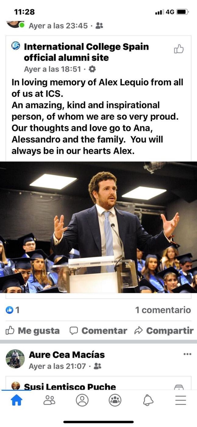 Publicación de la Institución donde estudió Álex Lequio