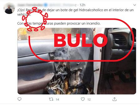 El gel hidroalcohólico no puede explotar espontáneamente