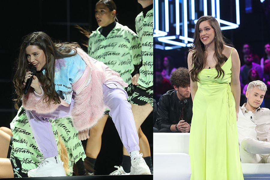 Eva está más cómoda con prendas anchas, pero a veces arriesga y gana