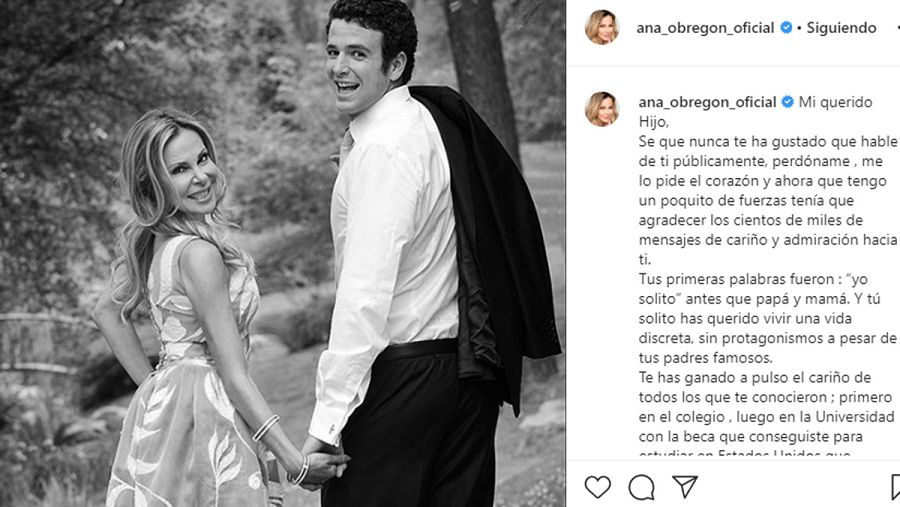 Ana obregon escribe una carta a su hijo