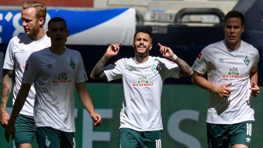 Imagen: Bittencourt celebra el gol de la victoria del Werder Bremen