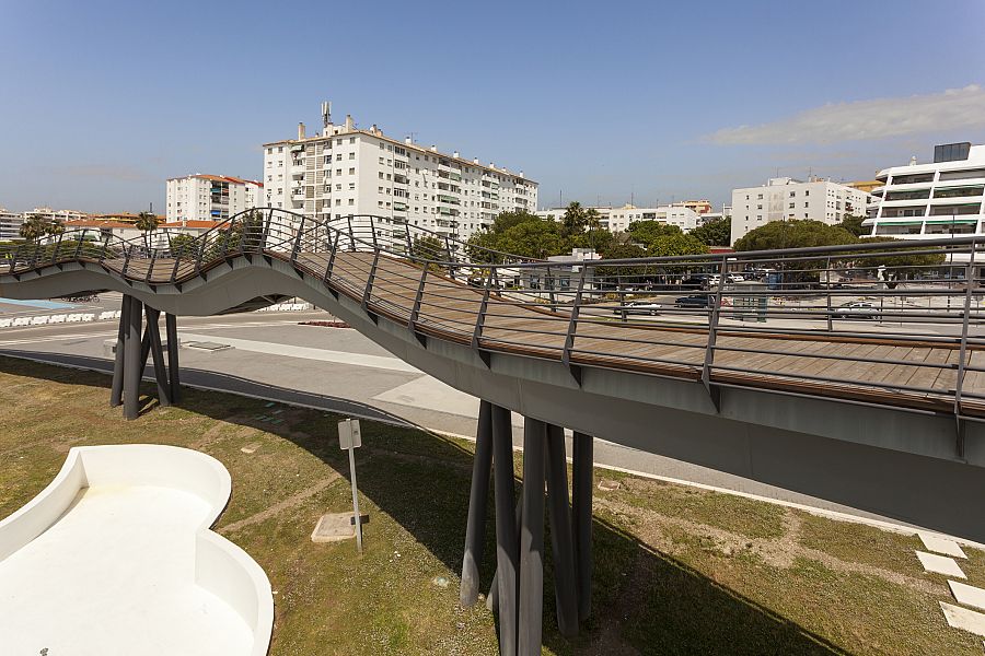 Pedestrian bridge in San Pedro de Alcantara, Spain