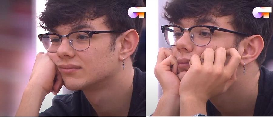 Flavio viendo los videos de Anne, 