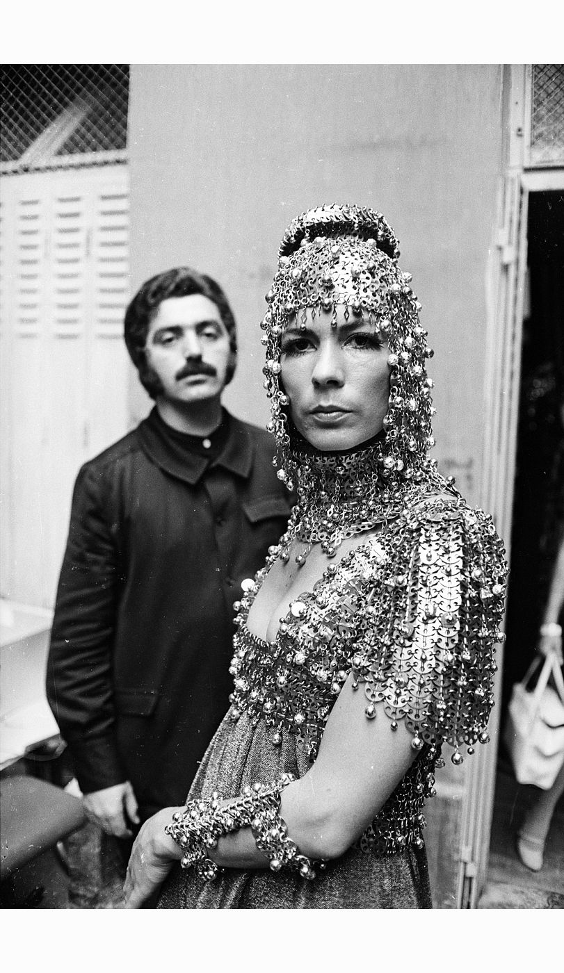 Rabanne con isabel Feldel en 1967