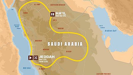 Detalle del recorrido del Dakar 2021.