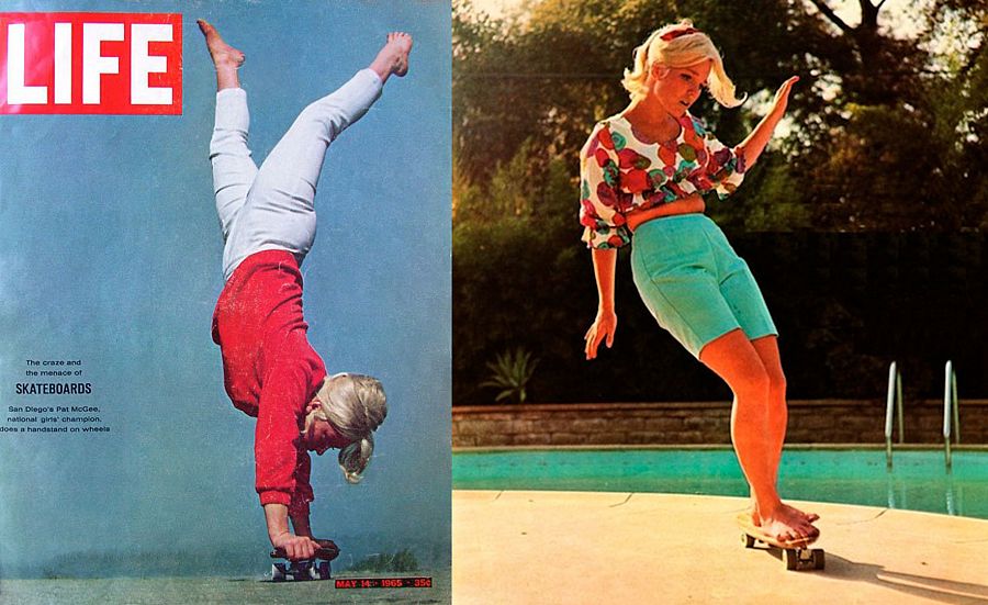 Patti McGee, primera campeona nacional de skate de los Estados Unidos, ocupó la portada de la revista 'Life'