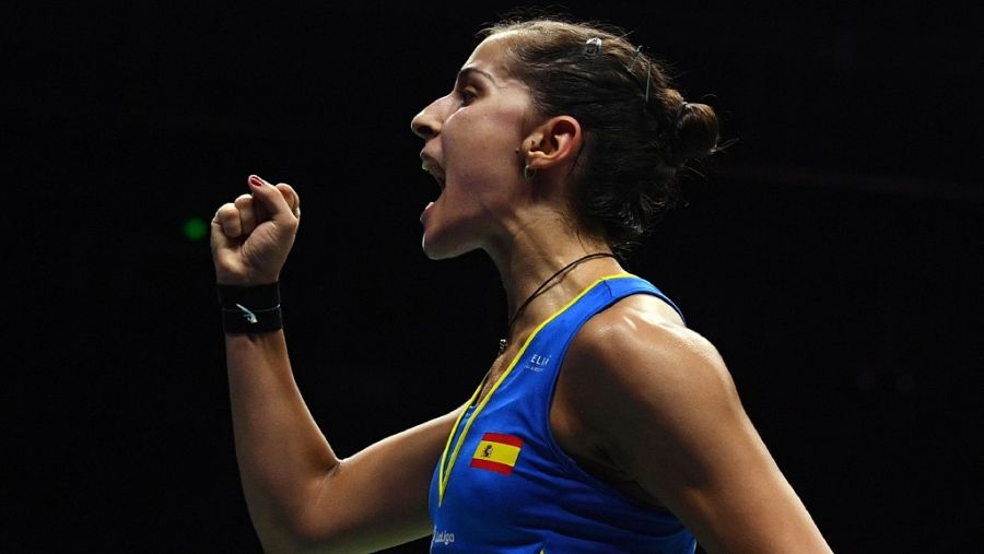 Carolina Marín en el mundial de badminton de 2018