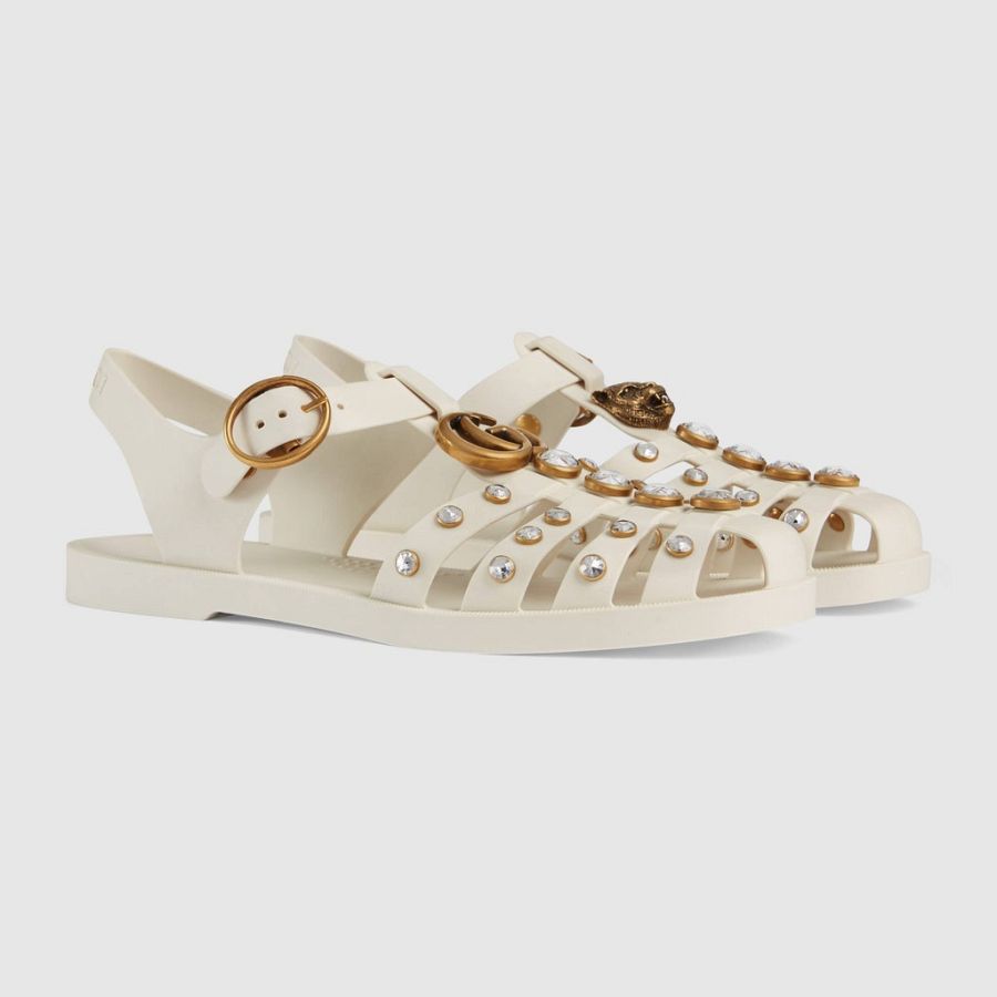 Cangrejeras con apliques de Gucci, verano de 2019