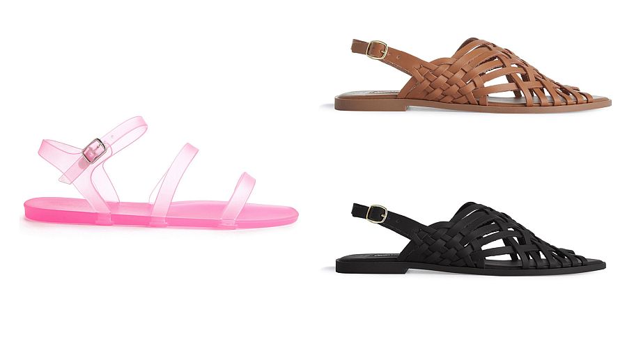 Primark ofrece dos versiones 'low cost', sandalias en plástico y cangrejeras en piel