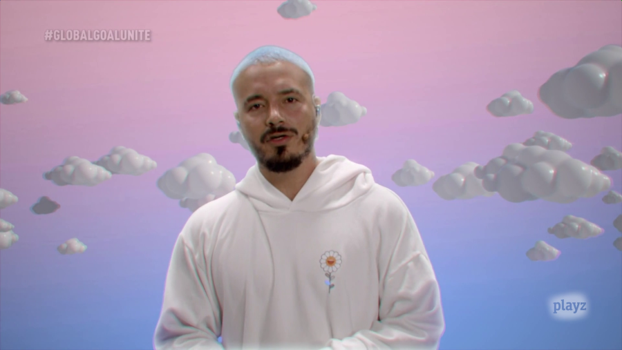 J.Balvin en su actuación en el Global Goal