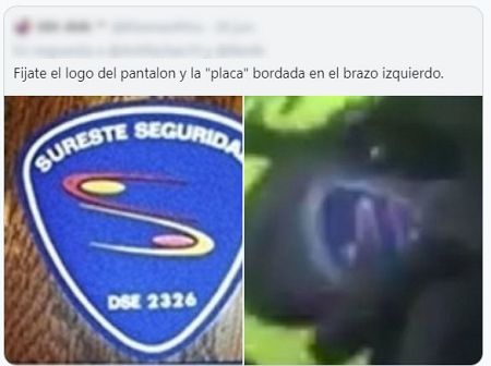 Uno de los usuarios de Twitter ha realizado una captura de la insignia que portan los dos individuos en sus uniformes