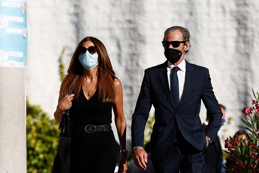 Javier Garcia Obregon durante el funeral en memoria de Alex Lequio en Madrid.