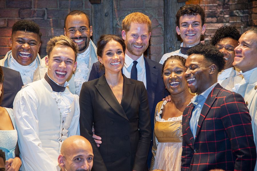 Meghan Markle y el Príncipe Harry acudieron a la producción de Hamilton en Londres