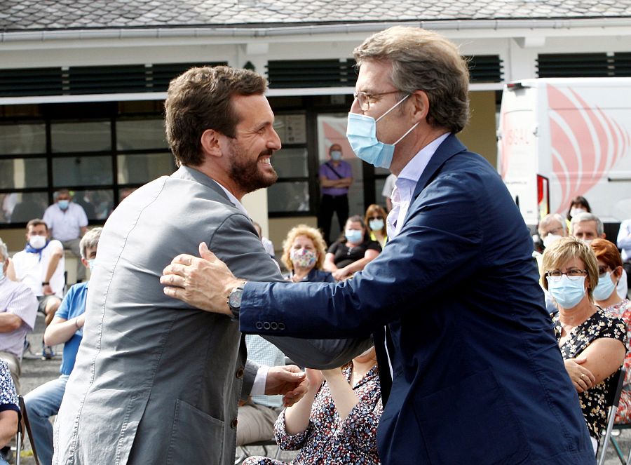 Elecciones gallegas 2020: Encuentro de Pablo Casado y Alberto Núñez Feijóo en As Pontes