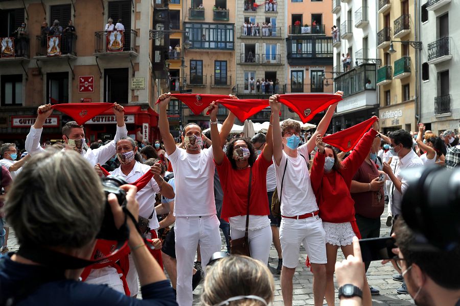 Los aficionados a los encierros esperan ya a 2021 para volver a correr por las calles de Pamplona